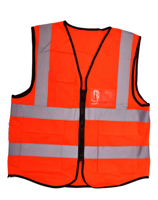 Hi Visibility Vests -Orange Pocketed - KAKSWEAR Online Shop